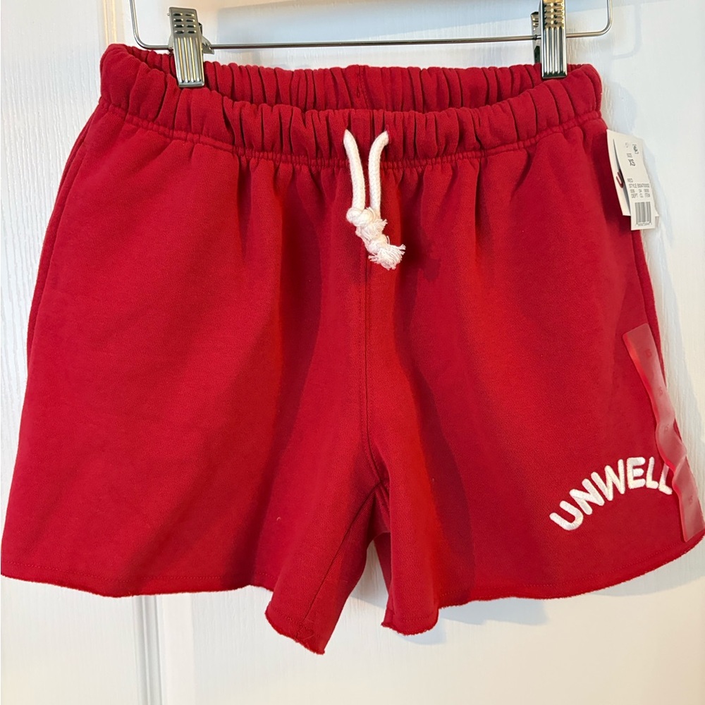 Unwell Women's Red Athletic Drawstring Shorts